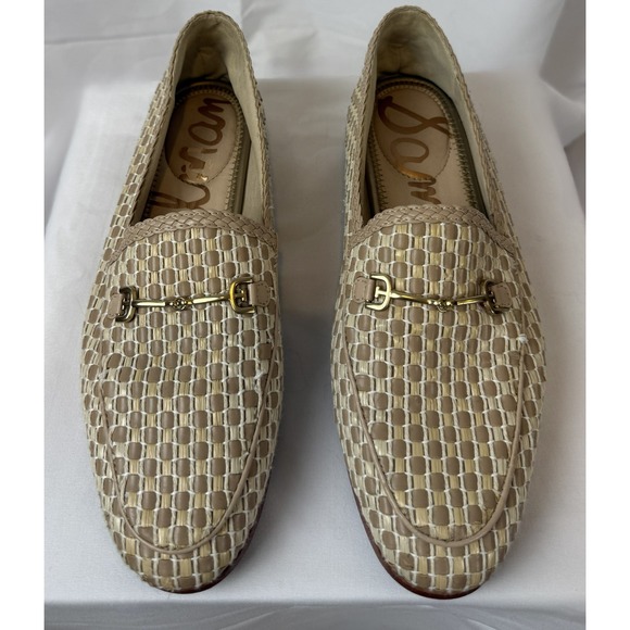 Sam Edelman Shoes - Sam Edelman Woven Raffia Horsebit Loafers – Natural/Tan – Women's 8.5